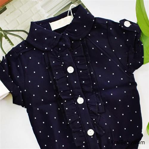 شومیز بادی دخترانه خال خال