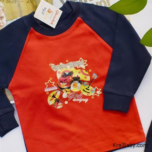 بلوز شلوار دخترانه راحتی طرح انگری برد