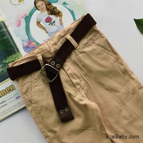شلوار کتان کاغذی کمر دار ترک
