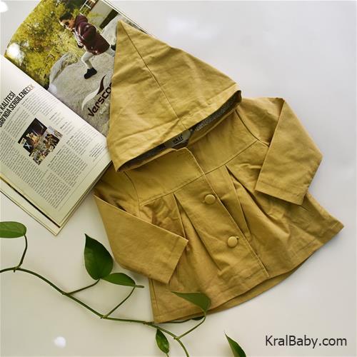 بارانی کتان وارداتی کلاه شیطانی