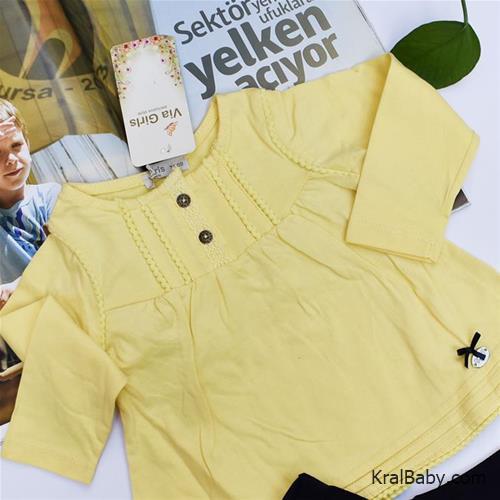 تونیک شلوار نخی ترک دو دکمه