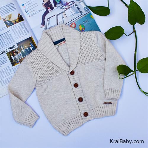 ژاکت پسرانه مرینوس یقه ارشال ترک