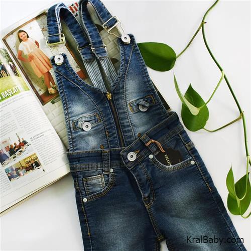 شلوارک پیشبندی جین دخترانه