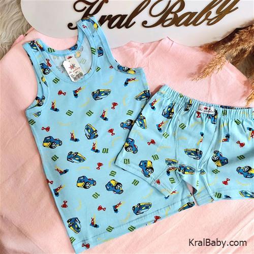 ست لباس زیر پسرانه طرح ماشین کد37