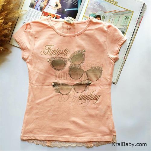 تیشرت دخترانه ترک طرح عینک کد 16