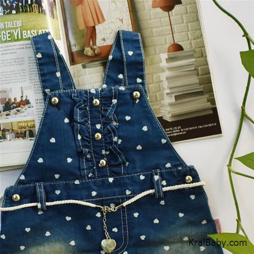 سارافن جین کاغذی دخترانه طرح قلب ریز