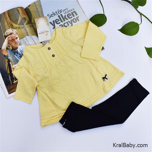 تونیک شلوار نخی ترک دو دکمه