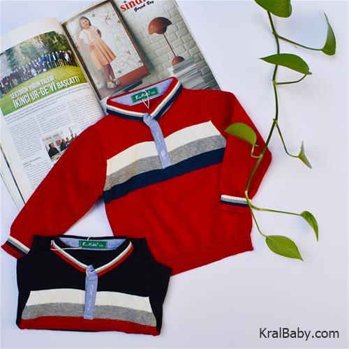 بلوز نقلی پسرانه یقه راه دار