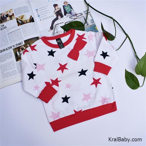 بلوز تک دخترانه ترک طرح ستاره