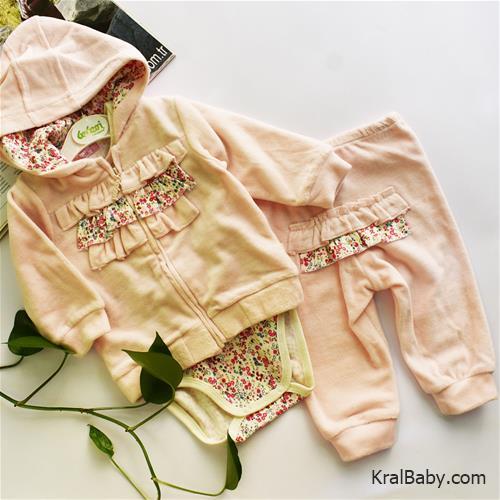 سه تیکه مخمل نوزادی برند bebessi