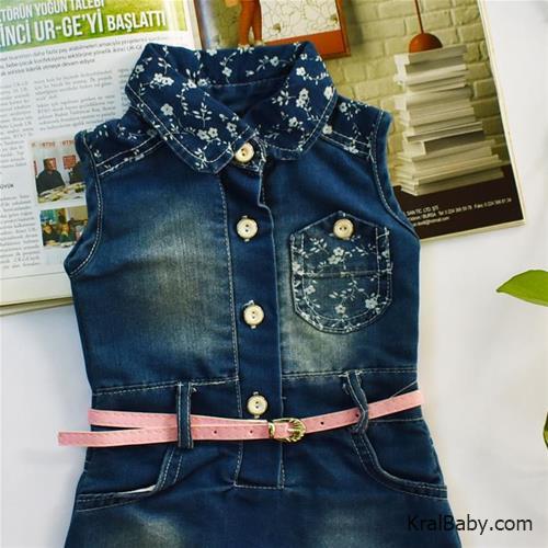 سارافن دخترانه ترک کمر صورتی