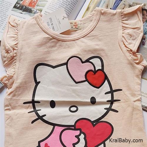 تیشرت دخترانه طرح کیتی کد11