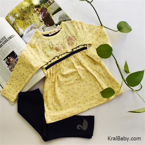 بلوز شلوار دخترانه ترک طرح گل