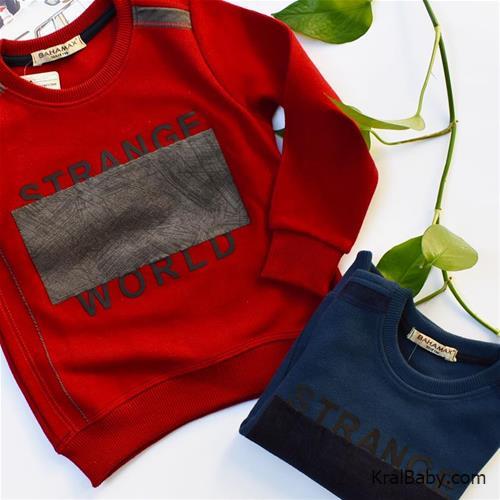 بلوز پسرانه ترک مخمل طرح سینه چرم