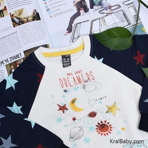 بلوز تک اسپورت طرح ستاره وماه