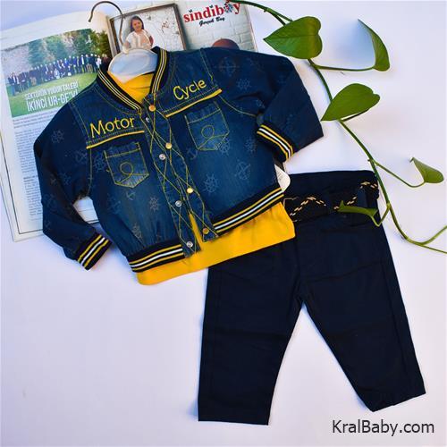 سه تیکه پسرانه جین ترک