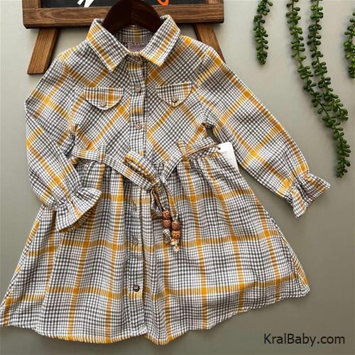 پیراهن ترک دخترانه چهار خانه