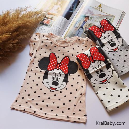 تیشرت دخترانه طرح میکی موس کد12