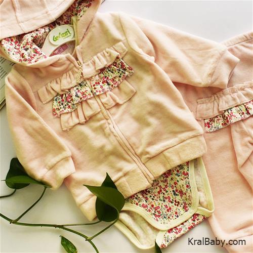 سه تیکه مخمل نوزادی برند bebessi