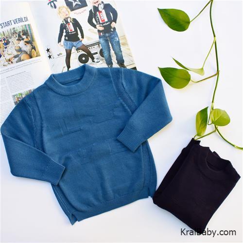 بلوز بافت کشمیری یقه گرد طرح LOVE