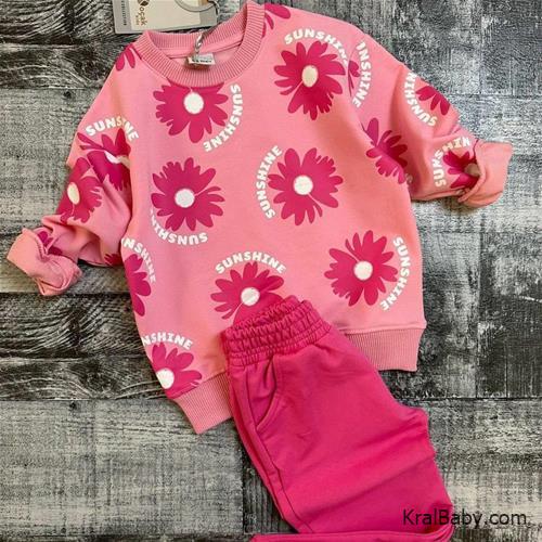 ست دخترانه ترک گلدار بلوز شلوار