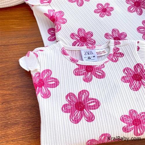 دو تیکه بلوز شلوار  دخترانه برند  zara