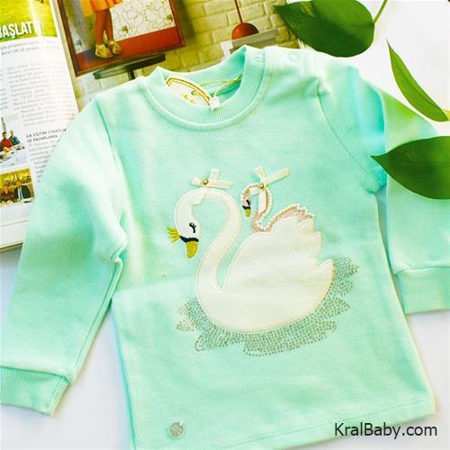 بلوز کبریتی ترک طرح قو