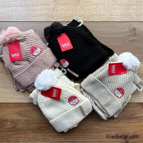 ست شال کلاه دخترانه 2318006 kitti
