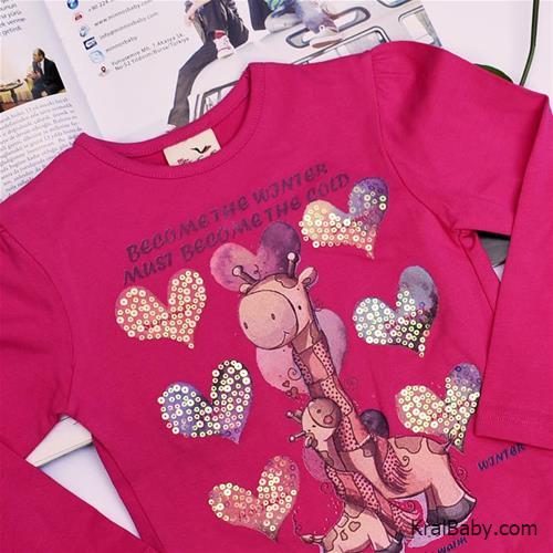 بلوز نخی ترک طرح زرافه