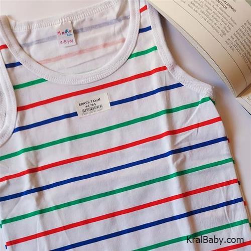 ست لباس زیر ترک پسرانه طرح راه راه