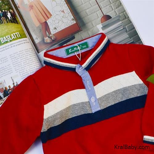 بلوز نقلی پسرانه یقه راه دار