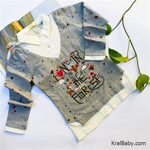 بلوز نخی دخترانه دو یقه