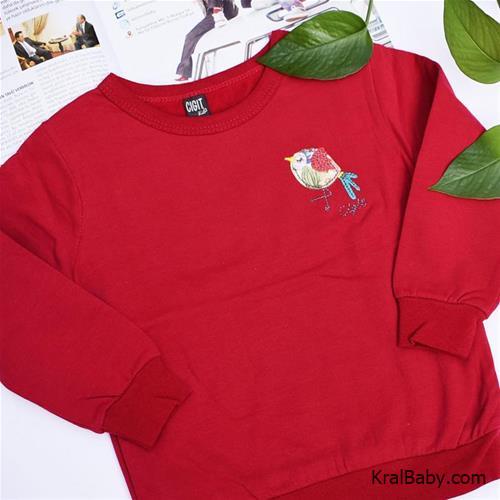 بلوز تک دخترانه ترک طرح گنجشک