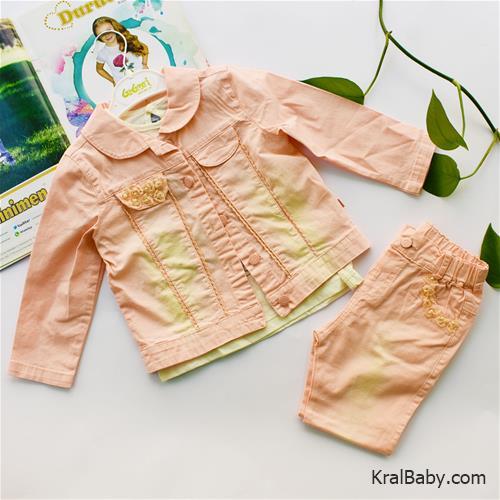 سه تیکه دخترانه کتان ترک