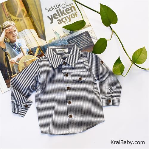 پیراهن یقه دار راه راه