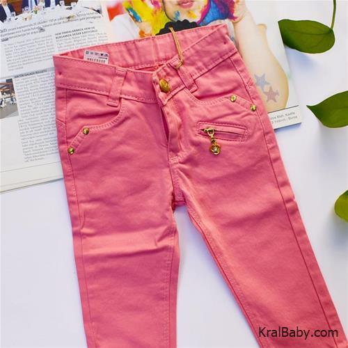 شلوار کتان دخترانه گل دوزی شده