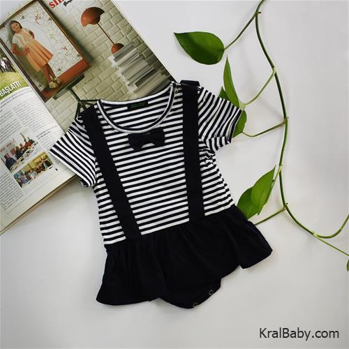 زیر دکمه نخی بهاری راه راه