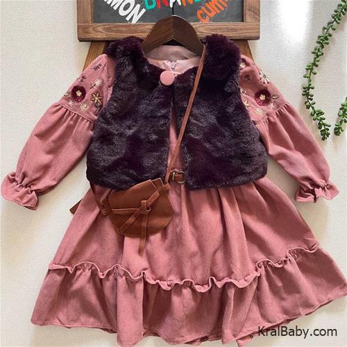 پیراهن ترک کبریتی استین گل دار