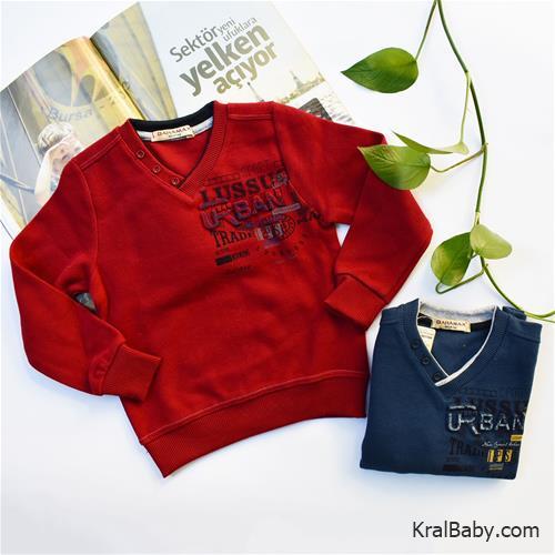 بلوز پسرانه ترک یقه دکمه دار