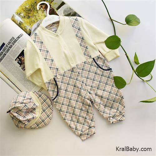 سرهم نوزادی پسرانه طرح چهار خانه