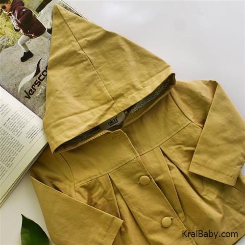 بارانی کتان وارداتی کلاه شیطانی