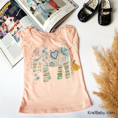 تیشرت دخترانه ترک طرح فیل کد 18